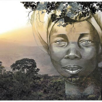 Peinture intitulée "Guinée Conakry" par Marion Auger, Œuvre d'art originale, Acrylique