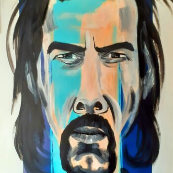 Drawing titled "Nick Cave" by August Di Lena, Original Artwork, Marker