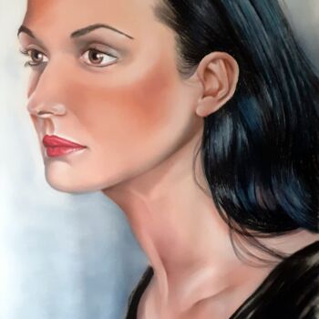 Drawing titled "Rachel" by August Di Lena, Original Artwork, Pastel