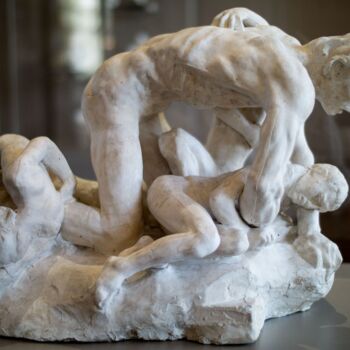 Sculptuur getiteld "Ugolin et ses enfan…" door Auguste Rodin, Origineel Kunstwerk, Gips