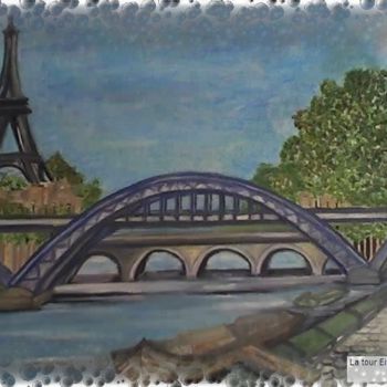 Painting titled "La tour Eiffel" by Auracelie Wall, Original Artwork