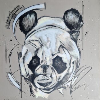 Pittura intitolato "PANDA GRAPHIK" da Aurel, Opera d'arte originale, Acrilico Montato su Telaio per barella in legno