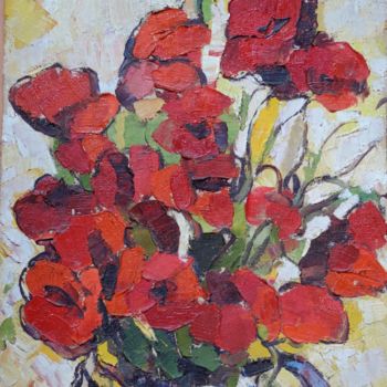 Painting titled "Flowers Ileana Codr…" by Aurel Ionescu, Original Artwork, Oil