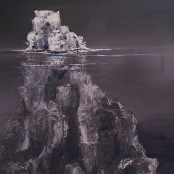 Malerei mit dem Titel "Iceberg" von Aurel-Laure31, Original-Kunstwerk, Öl