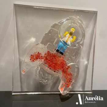 "Rocket Pop Simpson" başlıklı Heykel Aurélia Artworks tarafından, Orijinal sanat, Rezine