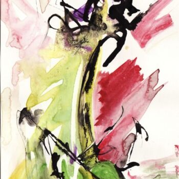 Картина под названием "Silhouette" - Aurélie Adam (A Fleur de Peau), Подлинное произведение искусства
