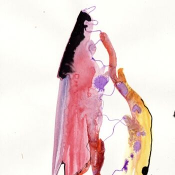 Peinture intitulée "Chrysalide" par Aurélie Adam (A Fleur de Peau), Œuvre d'art originale