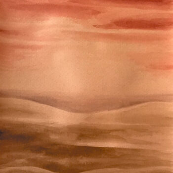 Peinture intitulée "Mer de Sable" par Aurélie Bescond, Œuvre d'art originale, Encre