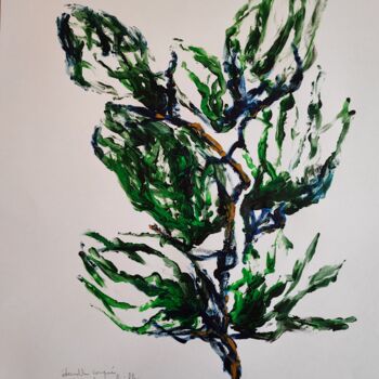 Peinture intitulée "Ma photosynthèse" par Aurelie Foglia, Œuvre d'art originale, Acrylique Monté sur Carton