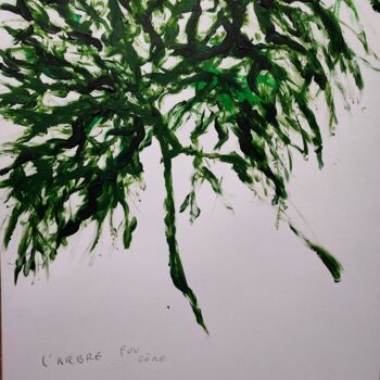 Pittura intitolato "L'arbre fou gère" da Aurelie Foglia, Opera d'arte originale, Acrilico Montato su Cartone