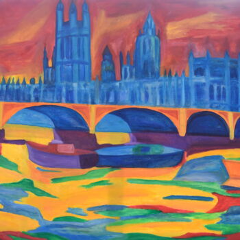 Картина под названием "London" - Aurelie Freoua, Подлинное произведение искусства, Масло