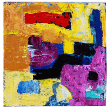 Pittura intitolato "abstraction-lyrique…" da Aurélie Jeannin, Opera d'arte originale, Olio Montato su Telaio per barella in…