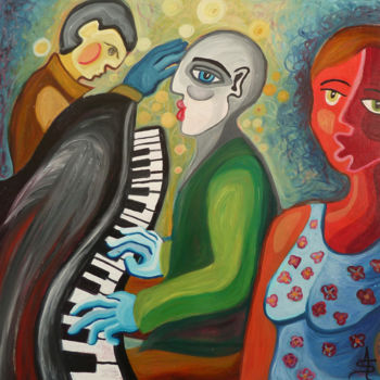 Pintura titulada "La Symphonie fantas…" por Aurélie Sarrazin, Obra de arte original, Oleo