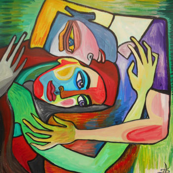 Pintura intitulada "La Fusion" por Aurélie Sarrazin, Obras de arte originais, Acrílico