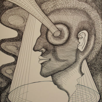 Dibujo titulada "L'Ascendance de l'e…" por Aurélie Sarrazin, Obra de arte original, Tinta