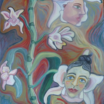 Peinture intitulée "Fleurs de vie" par Aurélie Sarrazin, Œuvre d'art originale, Acrylique