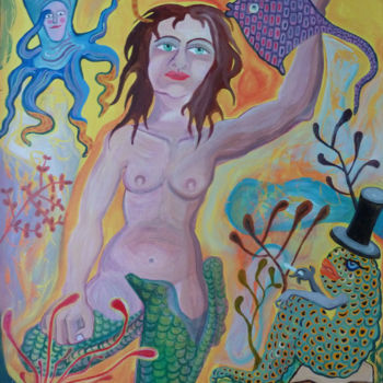 Painting titled "Métamorphose" by Aurélie Sarrazin, Original Artwork, Acrylic