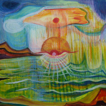 Peinture intitulée "Evasion solaire à l…" par Aurélie Sarrazin, Œuvre d'art originale, Pastel