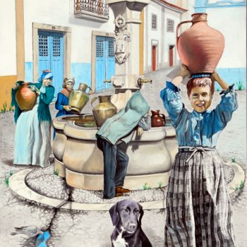 Pintura titulada "Catarina - 1929" por Aurelio Bentes Bravo, Obra de arte original, Oleo