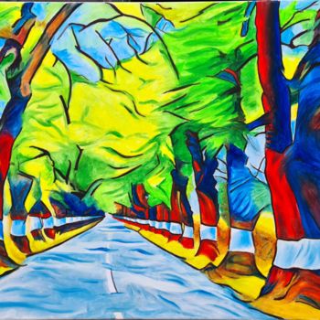Pintura titulada ""Árvores de cuecas…" por Aurelio Bentes Bravo, Obra de arte original, Oleo