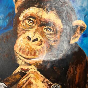 Painting titled "Cigars" by Aurino Jottar, Original Artwork, Acrylic