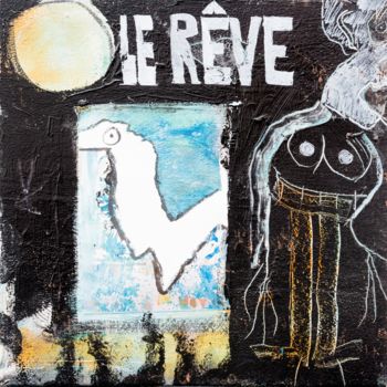 Painting titled "le rêve" by Aurkeo, Original Artwork, Acrylic