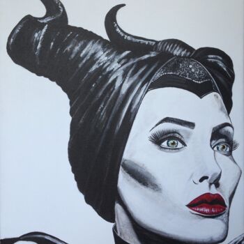 Schilderij getiteld "Maleficent Beauty" door Aurorae, Origineel Kunstwerk, Acryl