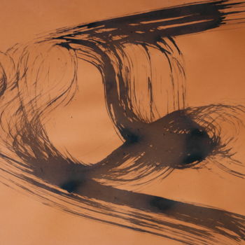 Malerei mit dem Titel "encre 5  64x45" von Aurore Franc, Original-Kunstwerk