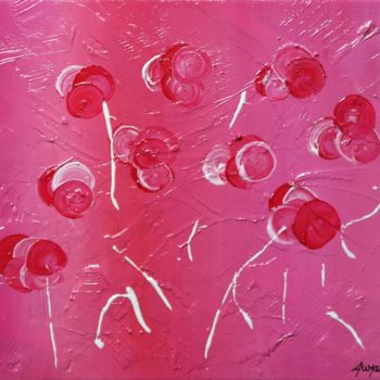 Pintura intitulada "Bonbons rose  30x24…" por Aurore Franc, Obras de arte originais, Acrílico