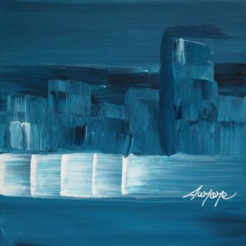 Painting titled "Phare" by Aurore Franc, Original Artwork, Acrylic