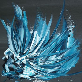 Painting titled "bleu" by Aurore Franc, Original Artwork, Acrylic