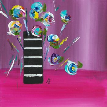 Painting titled "Bouquet de confetti…" by Aurore Franc, Original Artwork, Acrylic