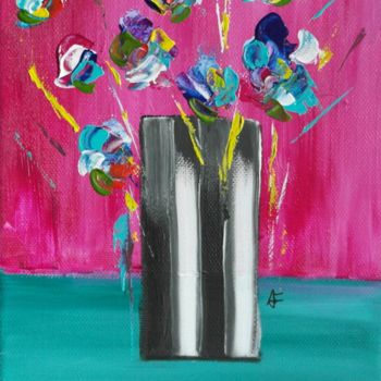 Pintura titulada "Bouquet de confetti…" por Aurore Franc, Obra de arte original, Acrílico