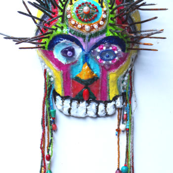 Escultura titulada "Mask II" por Aurore Lanteri, Obra de arte original, Metales