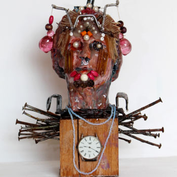 Skulptur mit dem Titel "My birth time" von Aurore Lanteri, Original-Kunstwerk, Gips