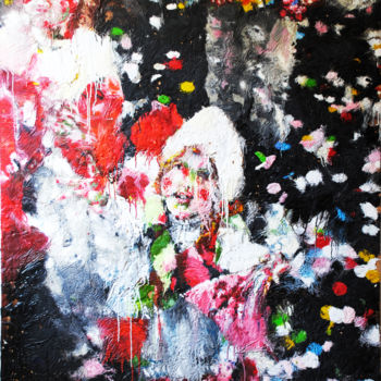 Картина под названием "Carnaval" - Aurore Lanteri, Подлинное произведение искусства, Воск Установлен на Деревянная рама для…