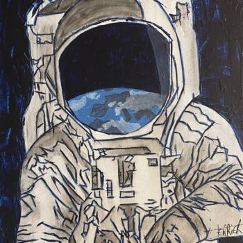 Malerei mit dem Titel "Astro" von Aurore Terrier, Original-Kunstwerk, Acryl