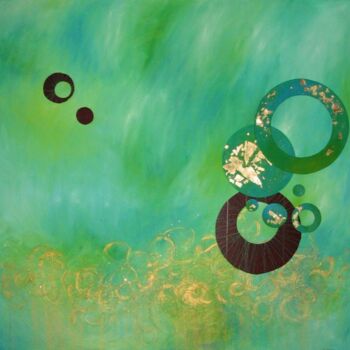 Painting titled "Constélation" by Aurore Thomas, Original Artwork