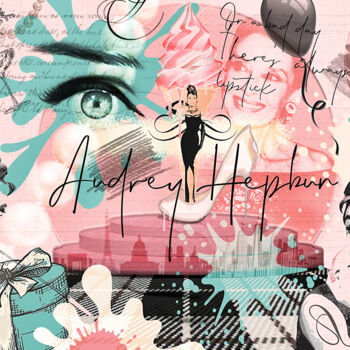 「Mrs Hepburn」というタイトルのデジタルアーツ Aurore Jolyによって, オリジナルのアートワーク, デジタル絵画