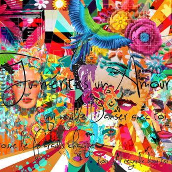 Arte digitale intitolato "Viva Frida K" da Aurore Joly, Opera d'arte originale, Pittura digitale