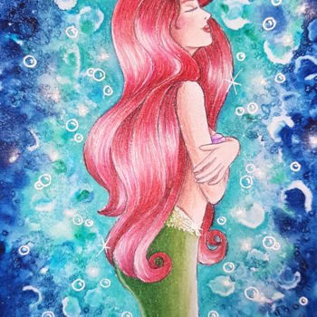 Painting titled "Ariel" by Aurore Loallyn, Original Artwork, Other