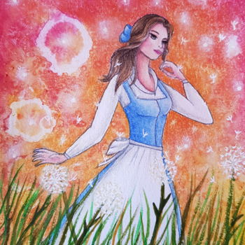 Painting titled "Belle" by Aurore Loallyn, Original Artwork, Other