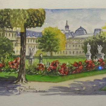 绘画 标题为“Jardin des Tuileries” 由Autanbleu, 原创艺术品