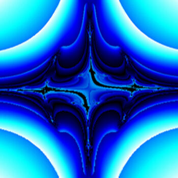 Digitale Kunst mit dem Titel "croix bleux fractal…" von Djobob, Original-Kunstwerk