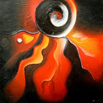 Painting titled "SUN" by Autres Artistes, Original Artwork, Oil