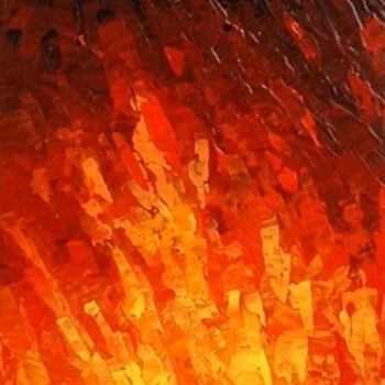 Malerei mit dem Titel "FIRE#1" von Autres Artistes, Original-Kunstwerk, Öl