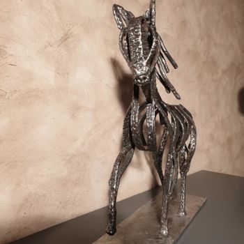 Sculptuur getiteld "Diva" door Sandrine Plumard, Origineel Kunstwerk, Metalen