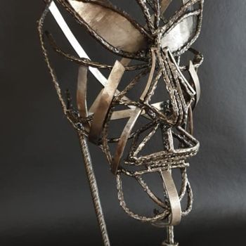Sculpture titled "Odin" by Sandrine Plumard, Original Artwork, Metals