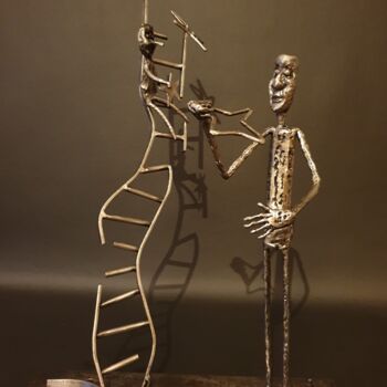 Sculpture intitulée "Attrape moi une éto…" par Sandrine Plumard, Œuvre d'art originale, Métaux