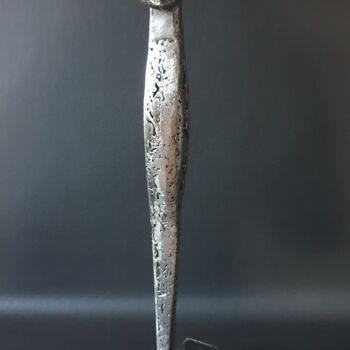 Sculpture titled "Chrysalide" by Sandrine Plumard, Original Artwork, Metals